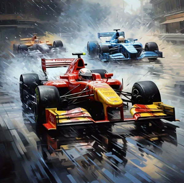 Diamond Painting Formel-1 Rennszene